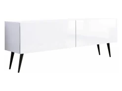 Móvel TV : Fosco / Brilhante, patas pretas, 140 x 52 x 32 cm^ Móvel De Tv