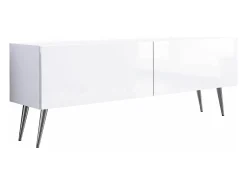 Móvel De Tv| Móvel TV : Fosco / Brilhante, patas cromadas, 140 x 52 x 32 cm Branco