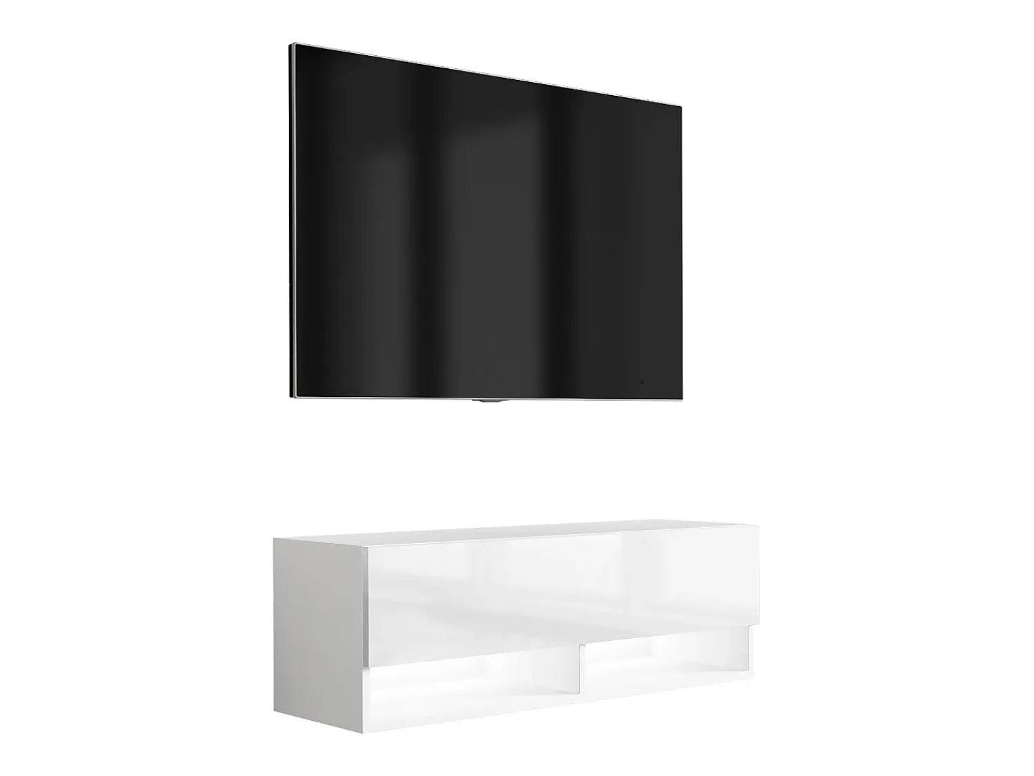 Móvel De Tv* Móvel TV : Fosco / Brilhante, LED , 100 × 32 × 34 cm Branco