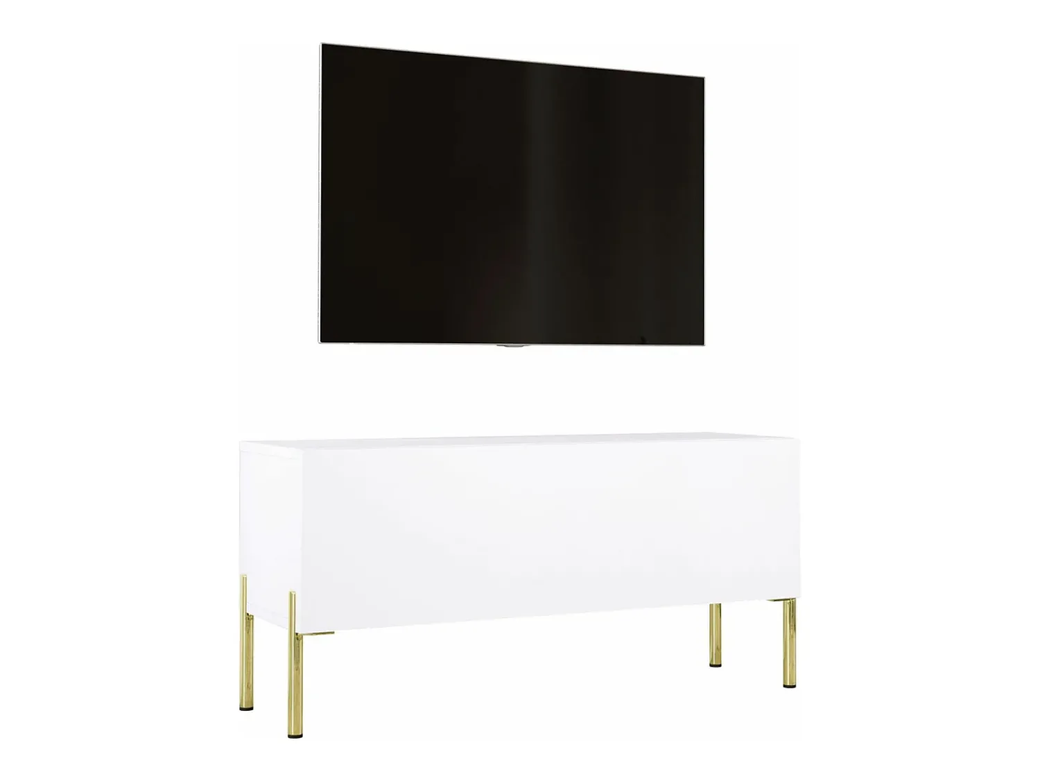 Móvel TV : Fosco / Brilhante, patas douradas, 100 x 52 x 32 cm^ Móvel De Tv