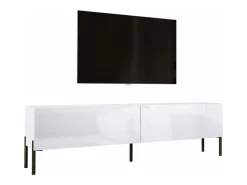 Móvel TV : Fosco / Brilhante, patas pretas, 170 x 52 x 32 cm^ Móvel De Tv