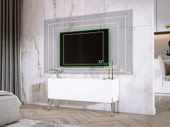 Móvel TV : Fosco / Brilhante, patas cromadas, 100 x 52 x 32 cm^ Móvel De Tv