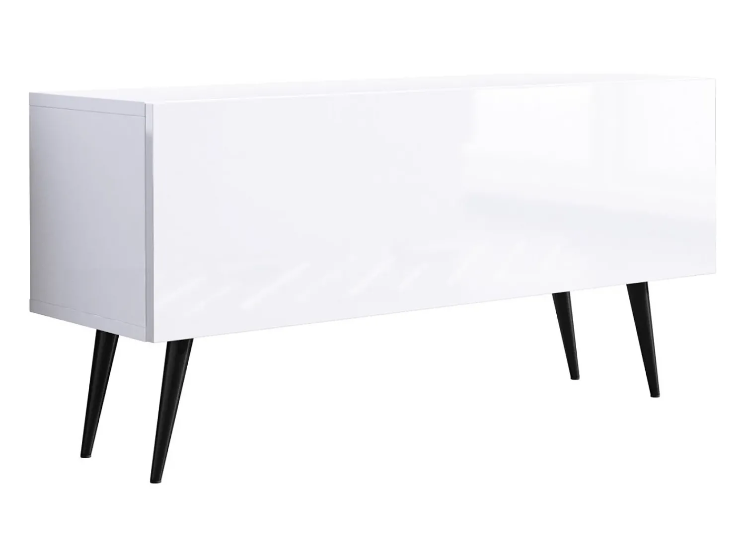 Móvel TV : Fosco / Brilhante, patas pretas, 100 x 52 x 32 cm^ Móvel De Tv