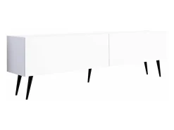 Móvel De Tv* Móvel TV : Fosco, patas pretas, 170 x 52 x 32 cm Branco
