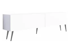Móvel De Tv| Móvel TV : Fosco, patas cromadas, 170 x 52 x 32 cm Branco