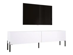 Móvel De Tv| Móvel TV : Fosco, patas pretas, 170 x 52 x 32 cm Branco