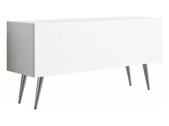 Outlet Móvel TV : Fosco, patas cromadas, 100 x 52 x 32 cm Branco