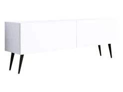 Móvel De Tv| Móvel TV : Fosco, patas pretas, 140 x 52 x 32 cm Branco