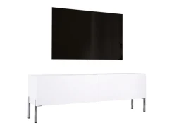 Móvel De Tv| Móvel TV : Fosco, patas cromadas, 140 x 52 x 32 cm Branco