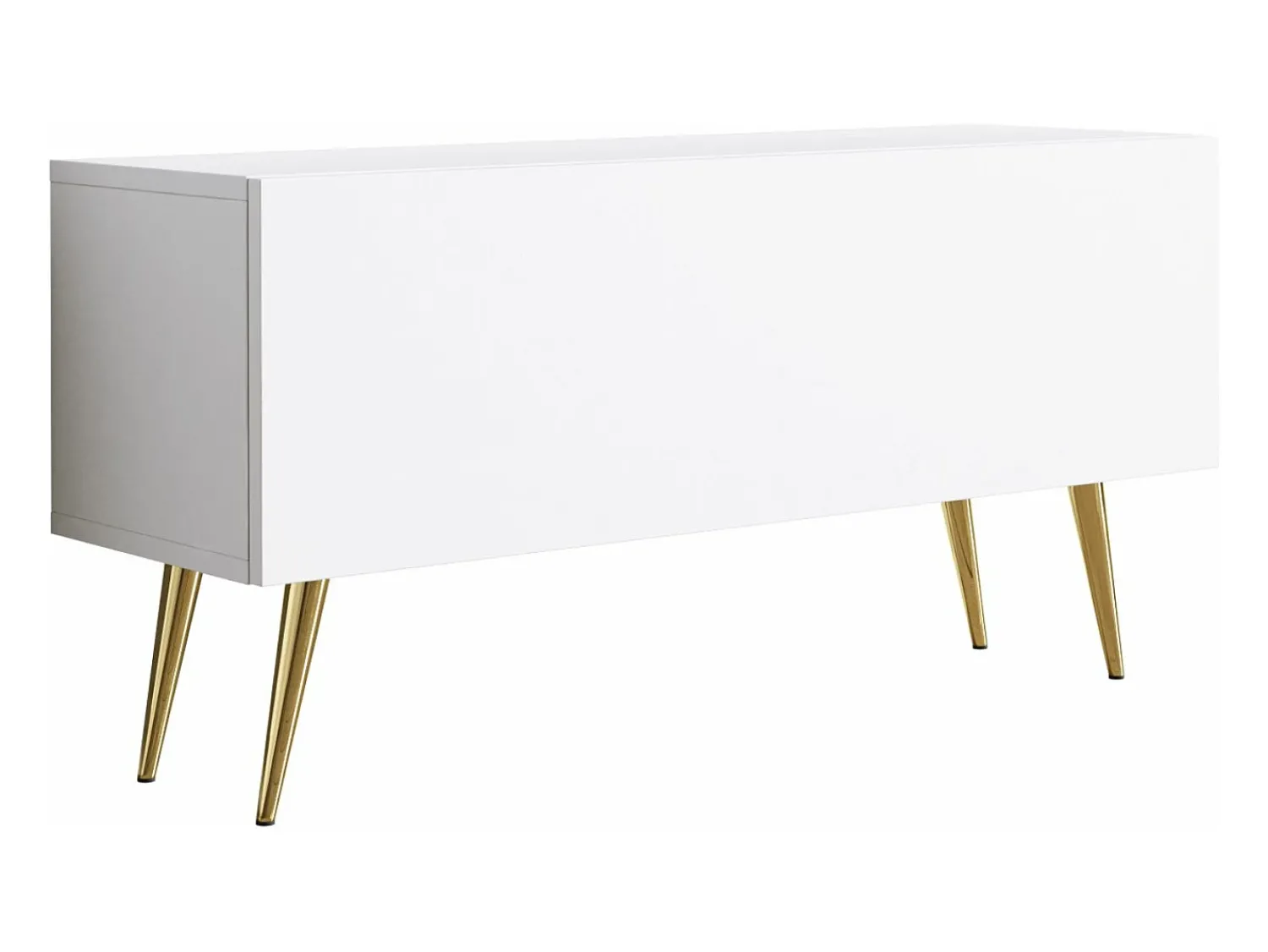 Móvel De Tv* Móvel TV : Fosco, patas douradas, 100 x 52 x 32 cm Branco