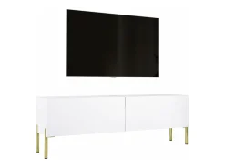 Móvel De Tv| Móvel TV : Fosco, patas dourados, 140 x 52 x 32 cm Branco