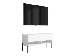 Móvel TV : Fosco, pernas pretas retas, 100 × 32 × 52 cm^ Móvel De Tv