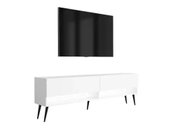 Móvel De Tv* Móvel TV : Fosco, pernas pretas abertas, LED , 170 × 32 × 52 cm Branco