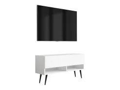 Móvel De Tv* Móvel TV : Fosco, pernas pretas abertas, 100 × 32 × 52 cm Branco