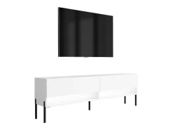 Móvel De Tv| Móvel TV : Fosco, pernas pretas retas, LED , 170 × 32 × 52 cm Branco