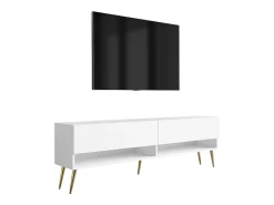 Móvel TV : Fosco, pernas douradas abertas, 170 × 32 × 52 cm^ Móvel De Tv