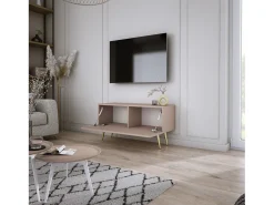 Móvel TV : Caramelo, 100 x 52 x 32 cm, patas douradas^ Móvel De Tv