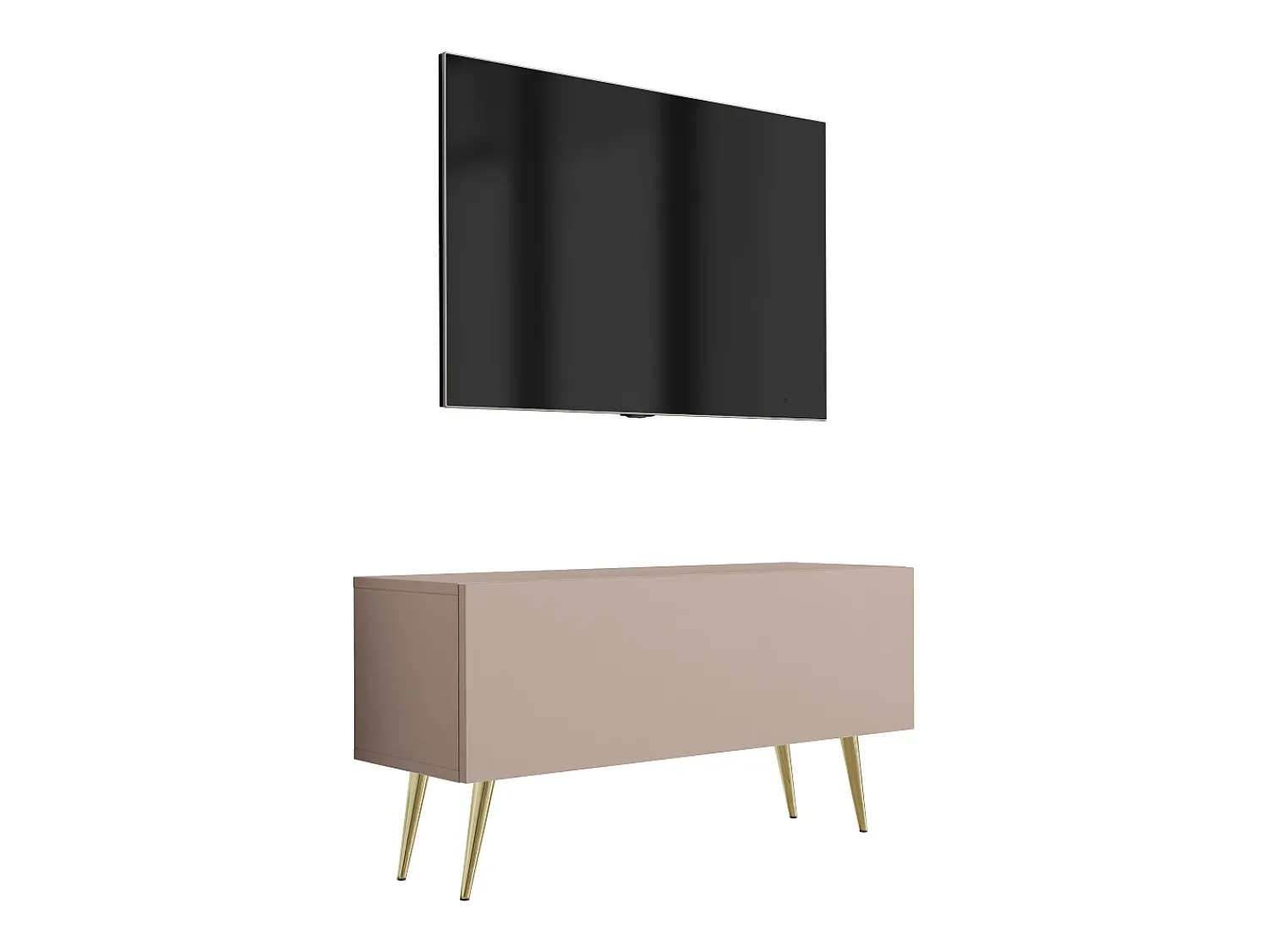 Móvel TV : Caramelo, 100 x 52 x 32 cm, patas douradas^ Móvel De Tv