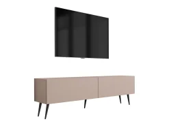 Outlet Móvel TV : Caramelo, patas pretas, 140 x 52 x 32 cm Castanho