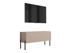 Móvel De Tv* Móvel TV : Caramelo, 100 x 52 x 32 cm, patas pretas Castanho
