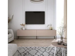Móvel De Tv| Móvel TV : Caramelo, 170 x 52 x 32 cm, patas pretas Castanho