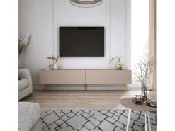 Móvel TV : Caramelo, 170 x 52 x 32 cm, patas douradas^ Móvel De Tv
