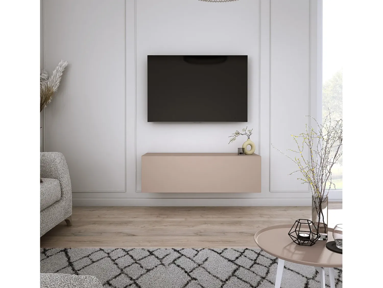 Best Móvel TV : Caramelo, 100 x 34 x 32 cm Castanho