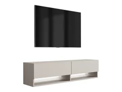 Móvel TV : Caxemira, LED branco, 140 × 32 × 34 cm^ Móvel De Tv