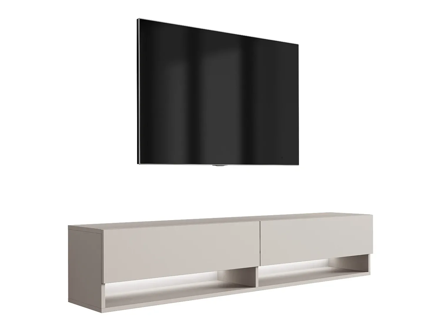 Hot Móvel TV : Caxemira, LED branco, 170 × 32 × 34 cm Bege