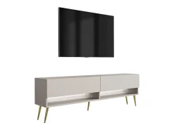 Móvel TV : Caxemira, pernas douradas, LED branco, 170 × 32 × 52 cm^ Móvel De Tv