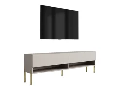 Móvel De Tv* Móvel TV : Caxemira, pernas retas douradas, 170 × 32 × 52 cm Bege
