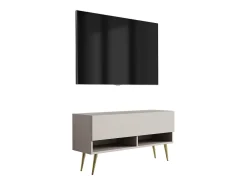 Móvel TV : Caxemira, pernas douradas abertas, 100 × 32 × 52 cm^ Móvel De Tv