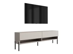 Móvel De Tv| Móvel TV : Caxemira, pernas pretas retas, 170 × 32 × 52 cm Bege