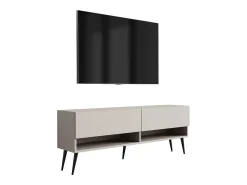 Móvel TV : Caxemira, pernas pretas abertas, 140 × 32 × 52 cm^ Móvel De Tv