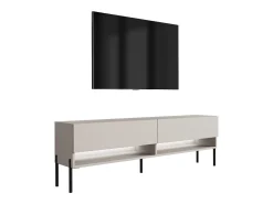 Online Móvel TV : Caxemira, pernas pretas retas, LED branco, 170 × 32 × 52 cm Bege