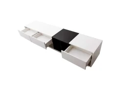 Móvel De Tv*Merax Móvel TV 190 cm - 3 gavetas e 4 nichos - aglomerado - cores e preto Branco