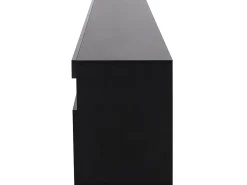 Móvel De Tv*Merax Móvel TV 180 cm - 3 portas e 3 nichos - LEDs - lacado brilhante Preto