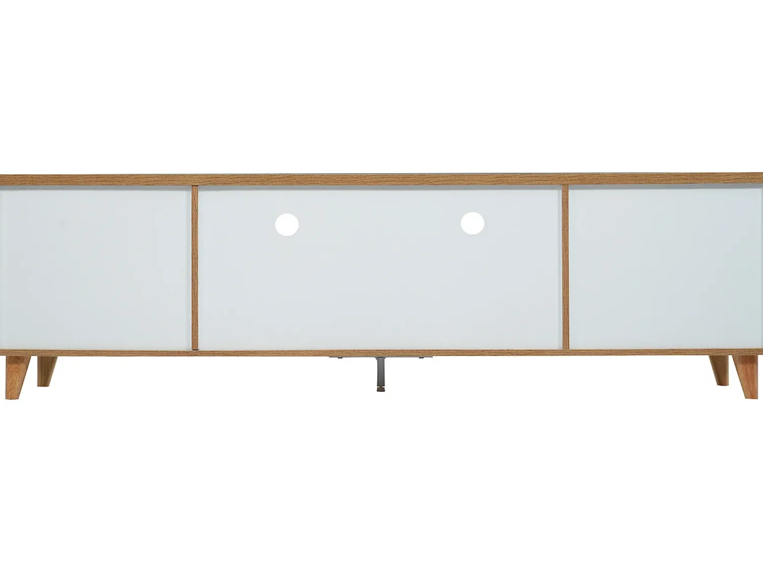 Móvel De Tv|Merax Móvel TV 175 cm - 5 portas e 2 nichos - MDF - e cor natural Branco