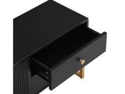 Móvel De Tv|ModernLuxe Móvel TV 175 cm - 2 portas texturadas e 4 gavetas - em MDF - Preto