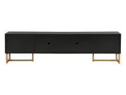 Móvel De Tv|ModernLuxe Móvel TV 175 cm - 2 portas texturadas e 4 gavetas - em MDF - Preto