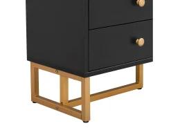 Móvel De Tv|ModernLuxe Móvel TV 175 cm - 2 portas texturadas e 4 gavetas - em MDF - Preto