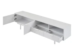 ModernLuxe Móvel TV 200 cm - com 3 compartimentos e 2 gavetas - capacidade máxima TV 90 polegadas -^ Móvel De Tv