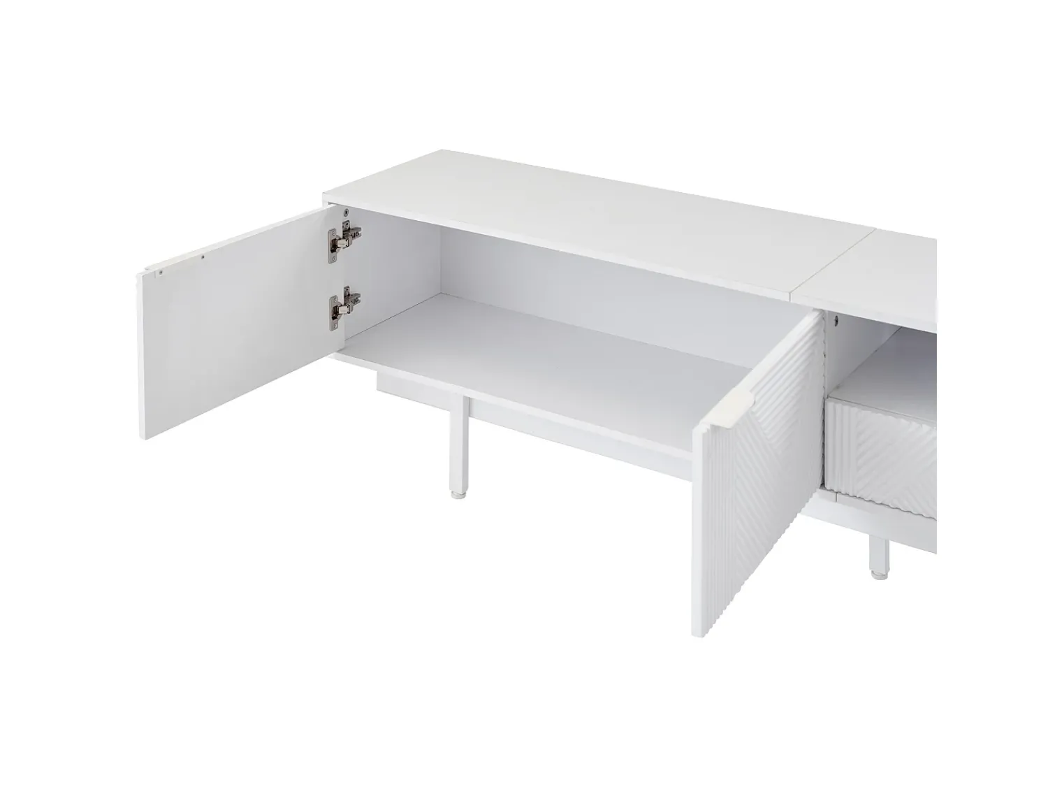 ModernLuxe Móvel TV 200 cm - com 3 compartimentos e 2 gavetas - capacidade máxima TV 90 polegadas -^ Móvel De Tv