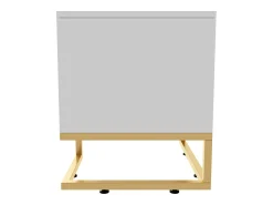 Móvel De Tv|ModernLuxe Móvel TV 170 cm - com prateleiras reguláveis - puxadores e pés dourados - Branco