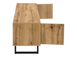 ModernLuxe Móvel TV 190 cm com LED - 6 divisórias e 1 gaveta - Natural^ Móvel De Tv