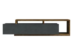 Móvel De Tv*Petits-Meubles Móvel TV 1 gaveta Ilyes e madeira 219cm Cinzento