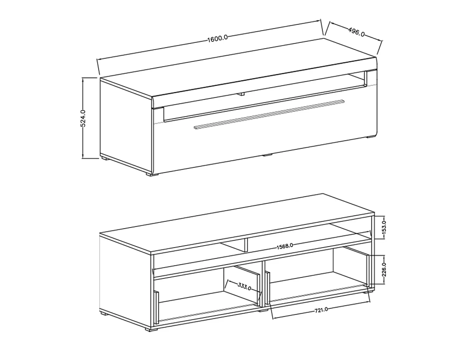 Móvel De Tv|Petits-Meubles Móvel TV 1 gaveta Louis 160cm Branco