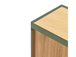 Teulat Móvel TV 2 gavetas com porta basculante verde 180x40 cm^ Móvel De Tv