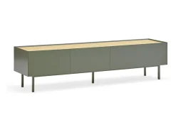 Teulat Móvel TV 2 gavetas com porta basculante verde 180x40 cm^ Móvel De Tv