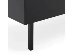 Móvel De Tv|Teulat Móvel TV 2 gavetas com porta basculante 180x40 cm Preto